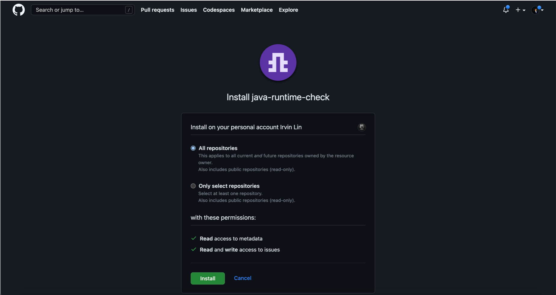 GitHub Application Tutorial